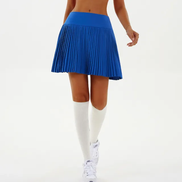 Women's Fashion Yoga Pleated Sports Skirt Blue - Shop at LoveMi