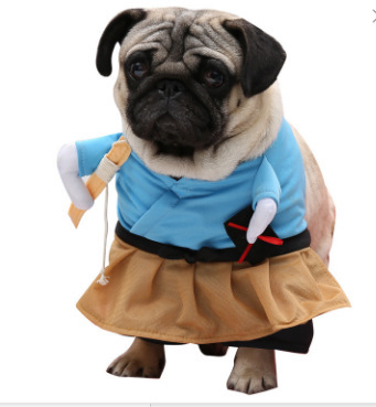 Cross-border Bestseller Dog Costume For Christmas And Halloweenpirate Police Officer Or Transforming Standing Outfit
