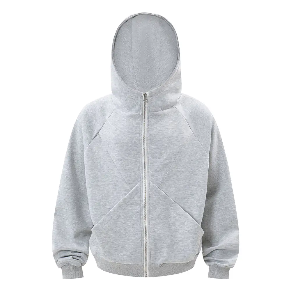 Male Split Splicing Design Niche Zipper Cardigan