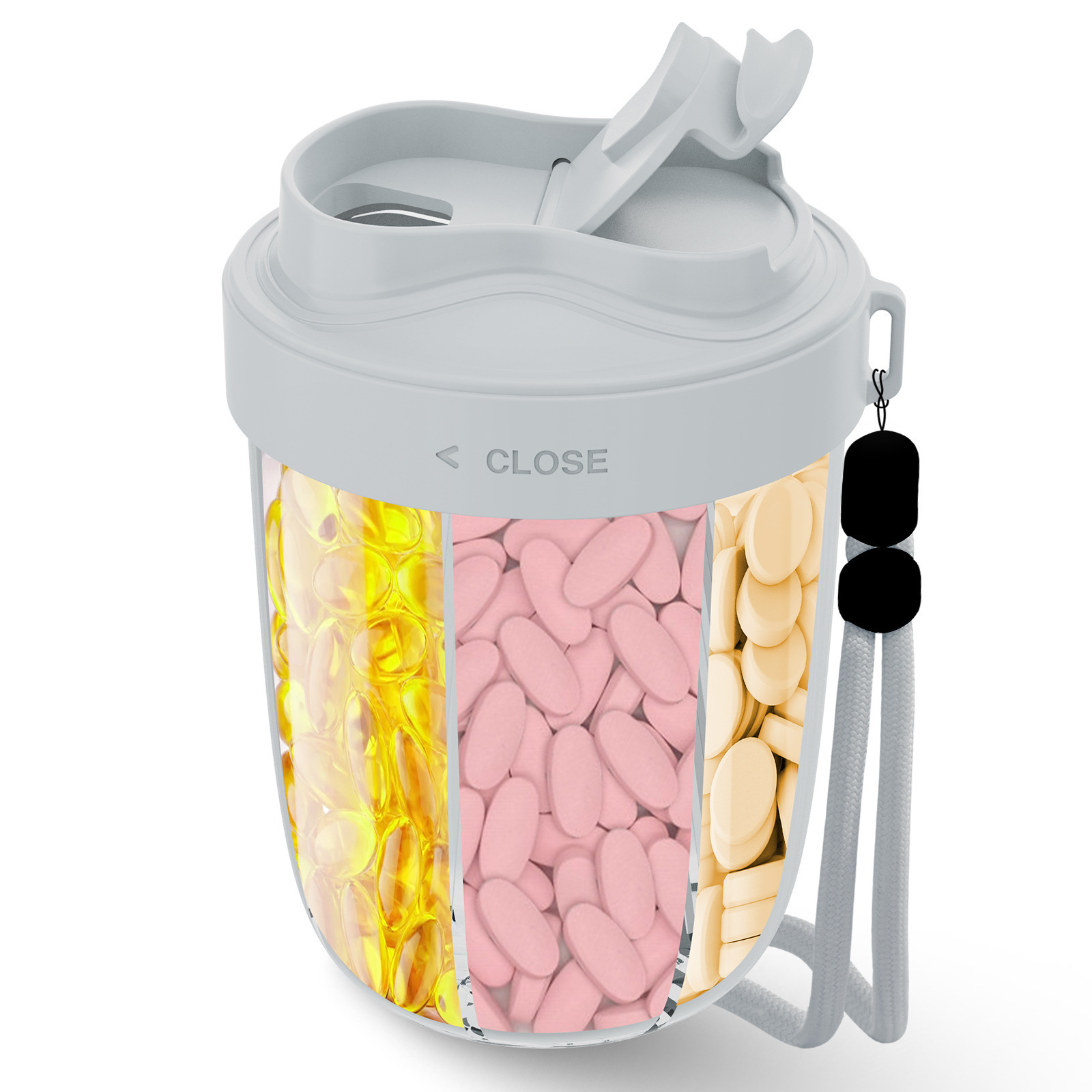 Supplement Storage Box Tablet Dispenser With 7 Different Vitamins - Image 11