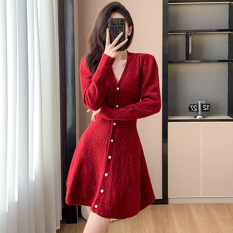 Casual New Year Christmas Shirt Waist-tight Temperament Dress - Image 9