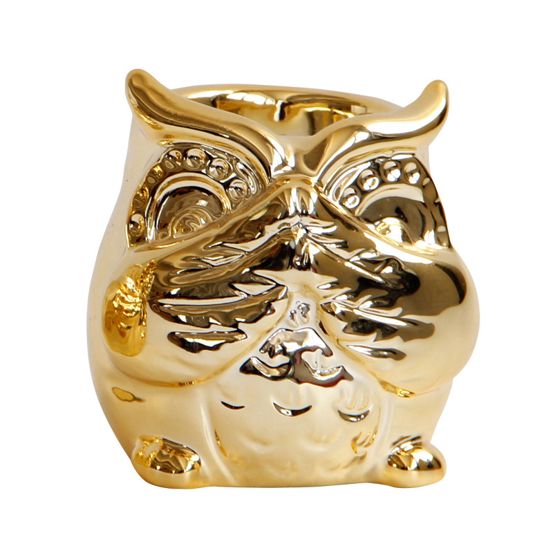 Owl Ceramic Candle Holder