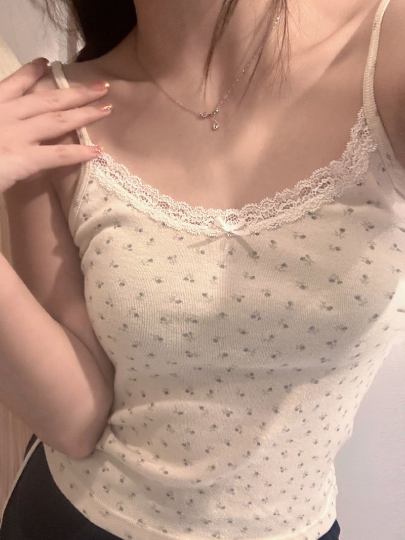 Camisole Women's Inner Wear Lace Floral Small Sling Outer Wear