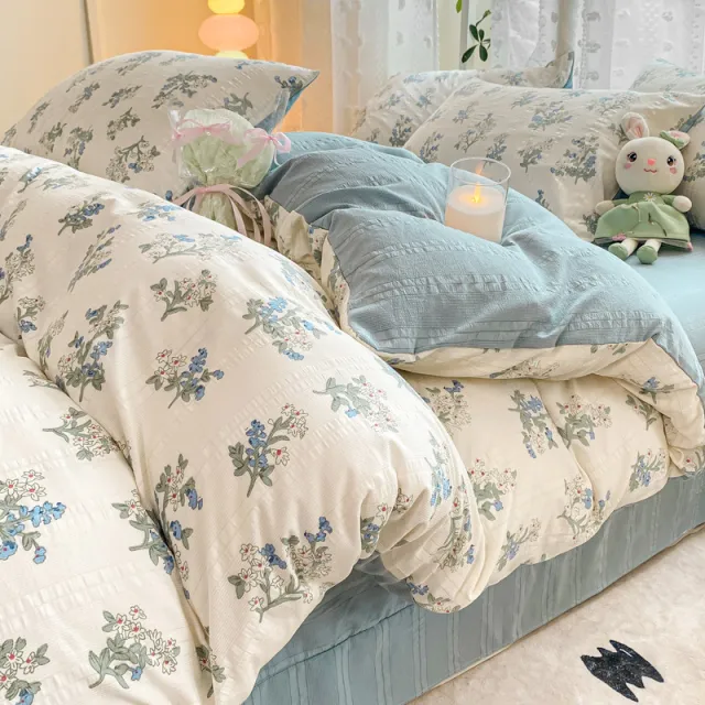 Maternal And Child Grade Washed Jacquard Yarn Cotton Mattress Cover Pleasant Autumn Color - Shop at LoveMi