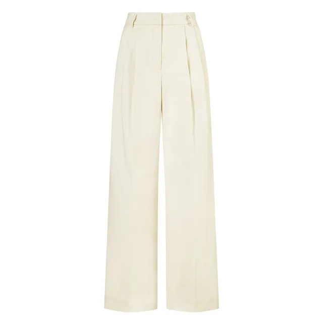 New High waisted, Straight leg Black Wide leg Suit Pants White - Shop at LoveMi