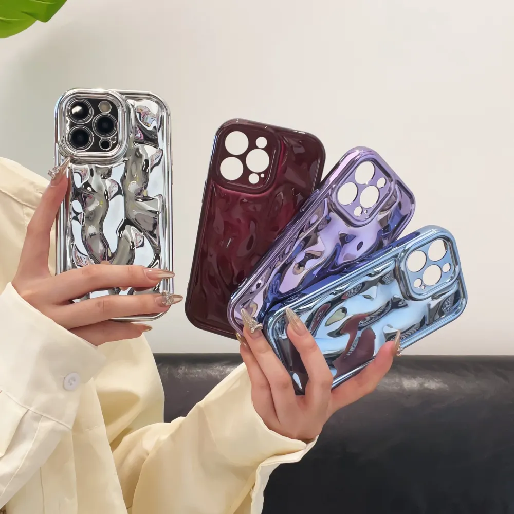 Solid Color Meteorite Pattern Niche High-grade Silicone Phone Case