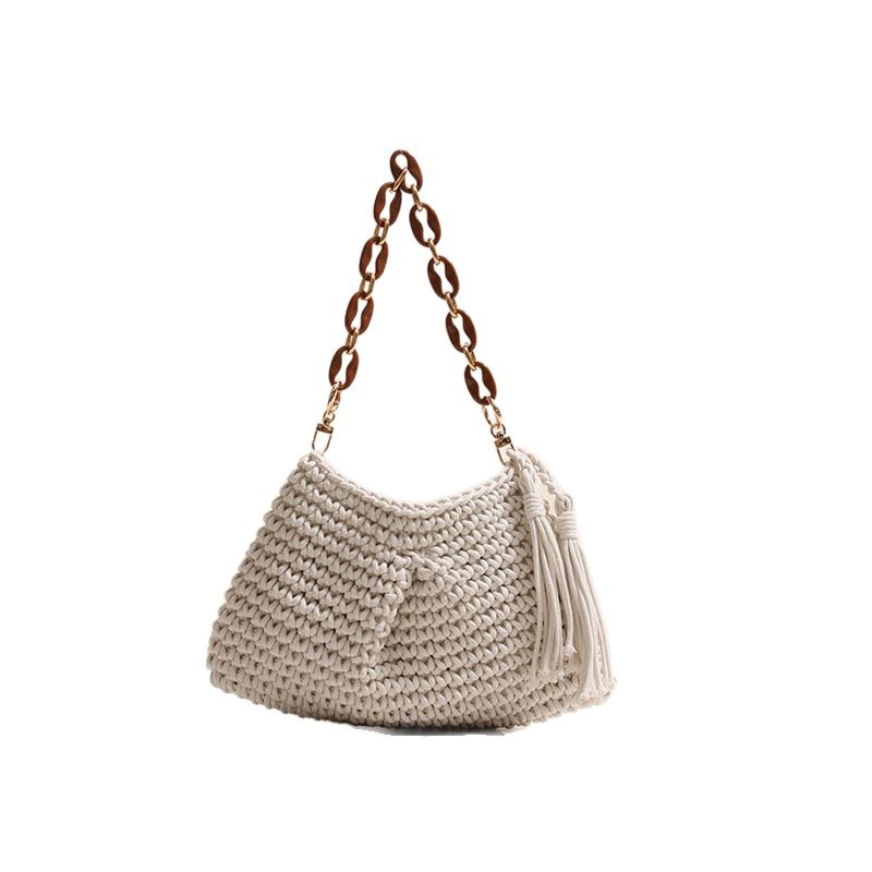 Cotton Knit Crossbody Bag