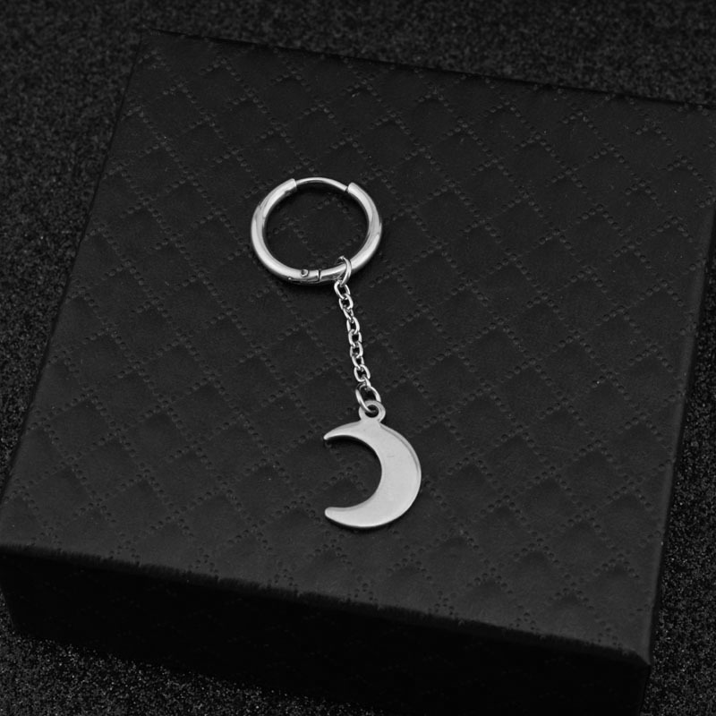 Moon Earrings Stainless Steel Ornament