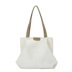 Women's Large-capacity Fashion Casual Tote Bag Nylon Portable Shoulder Bag - Beige - View 1