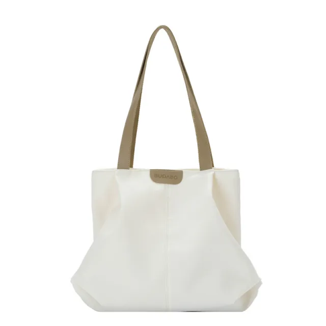 Women's Large capacity Fashion Casual Tote Bag Nylon Portable Shoulder Bag Beige - Shop at LoveMi