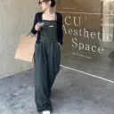 Denim Suspender Pants-L