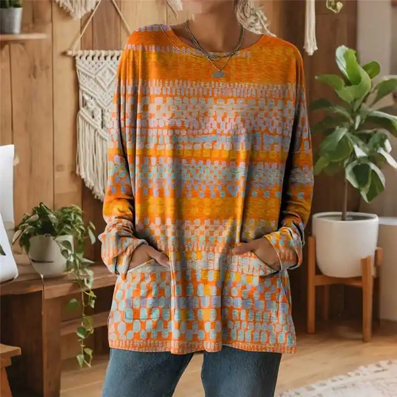 Womens Long Top With 3D Digital Print