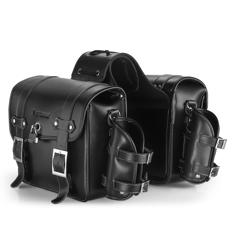 Retro Bilateral Large Capacity Leather Storage Bag - Image 4