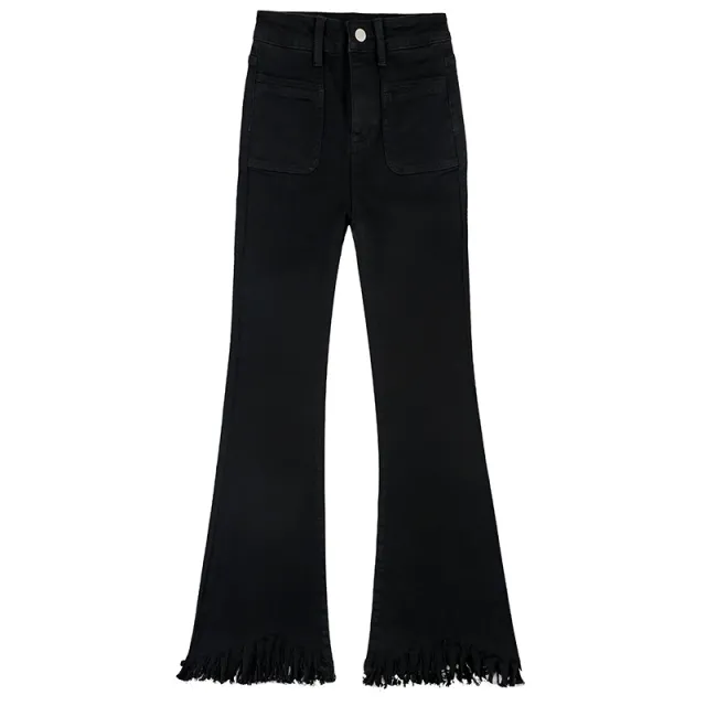 Fashionable Retro Flared Jeans For Women Black Trousers - Shop at LoveMi