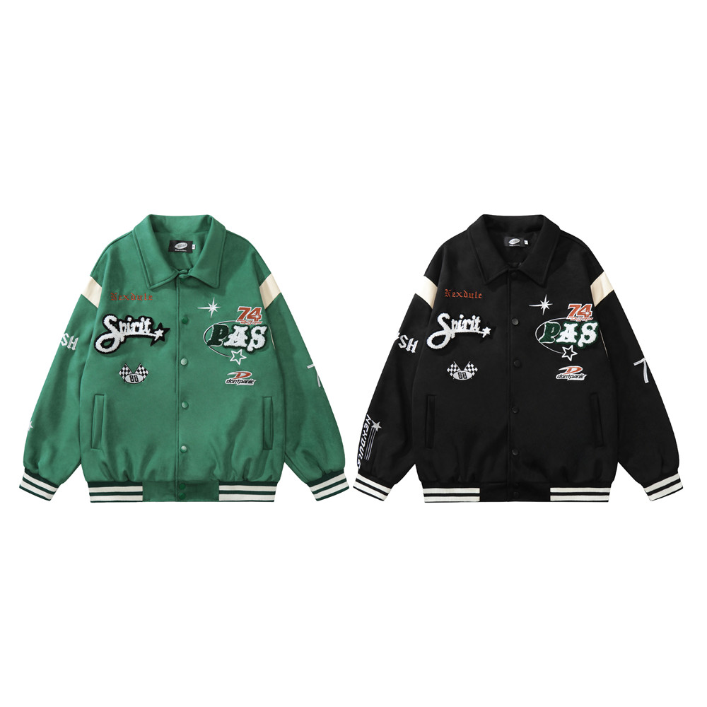 Title 1, Mens Flocking Embroidered Letter Jacket. Custo...