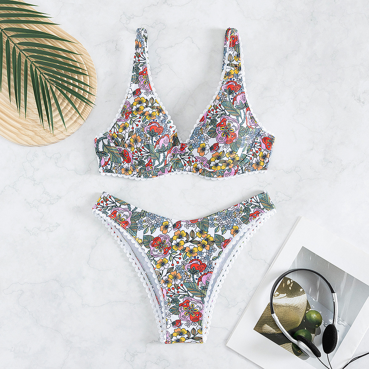 Women's New Printed Split Swimsuit Summer