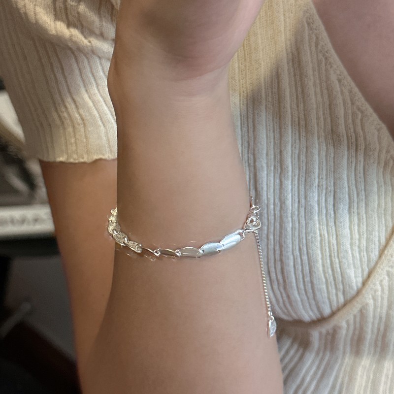 Womens Fashionable Retro Minimalist Matte Bracelet