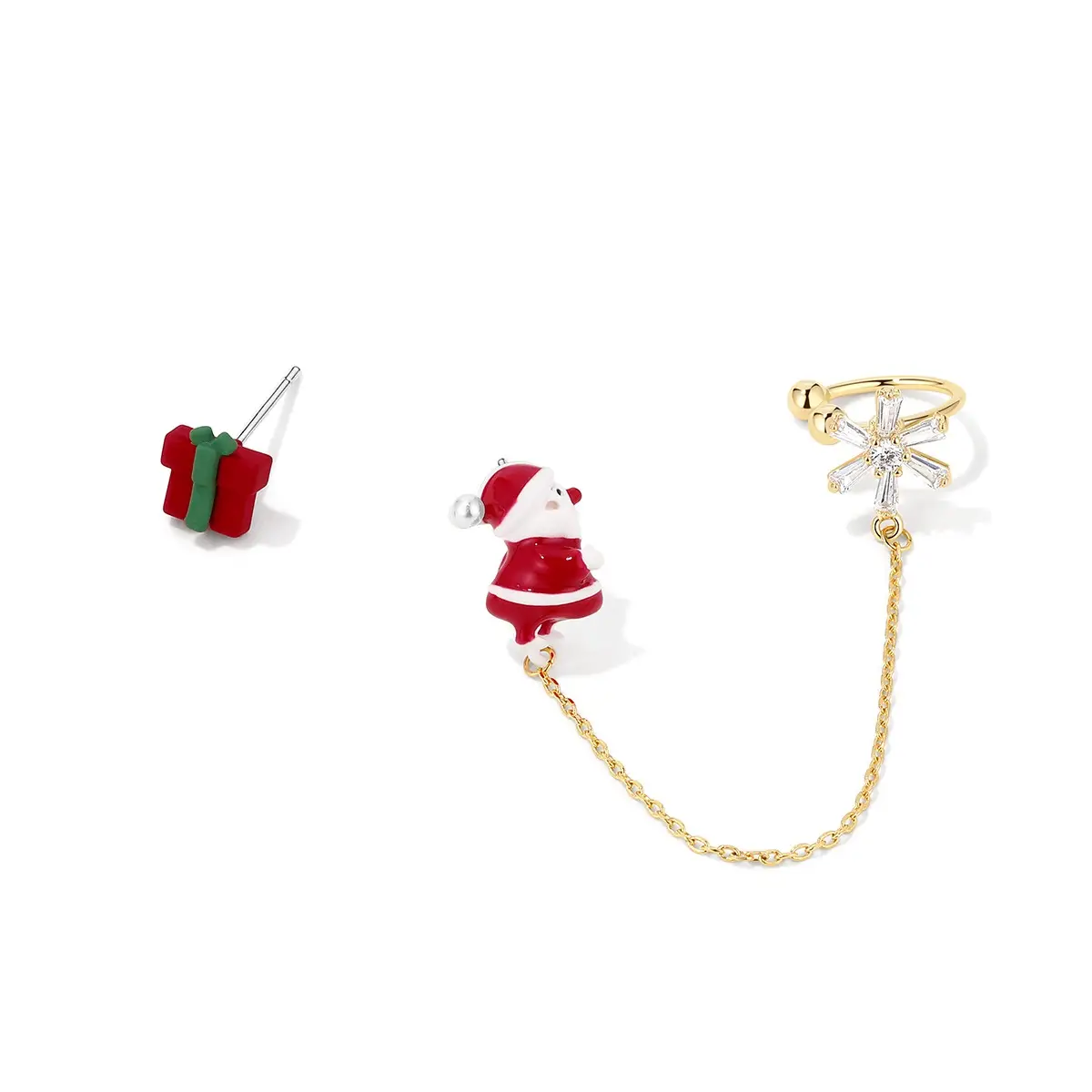 Christmas Gift Old Man Long Fringe Earrings