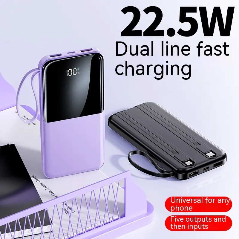Fast Charge With Cable 20000mAh Large Capacity