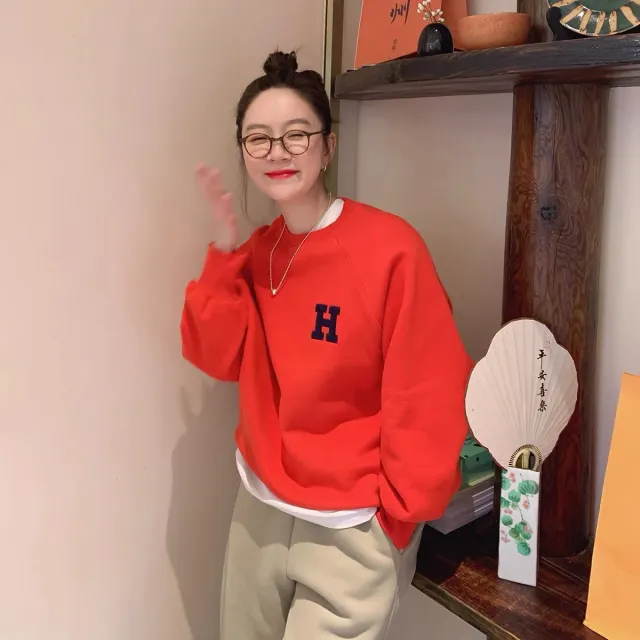 Fall Women's Clothing Pullover Sweater Orange - Shop at LoveMi