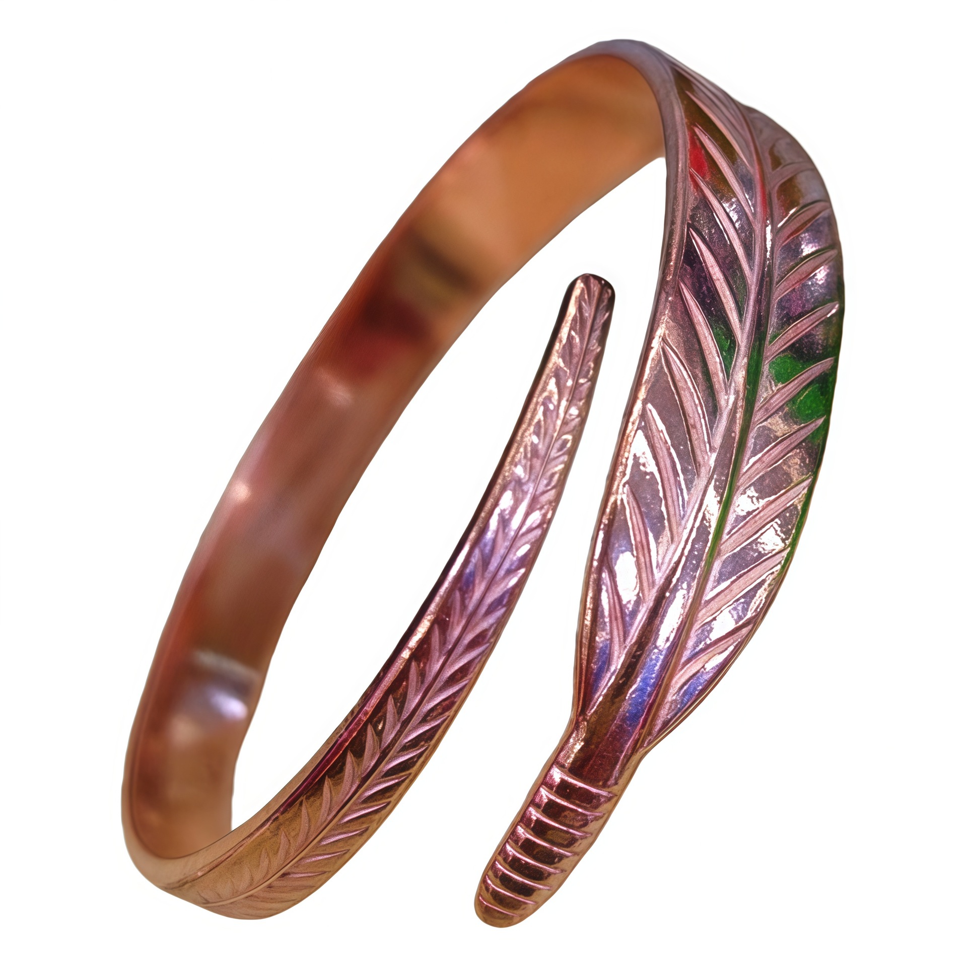 Copper Leaf Bangle, picture 2 of 4