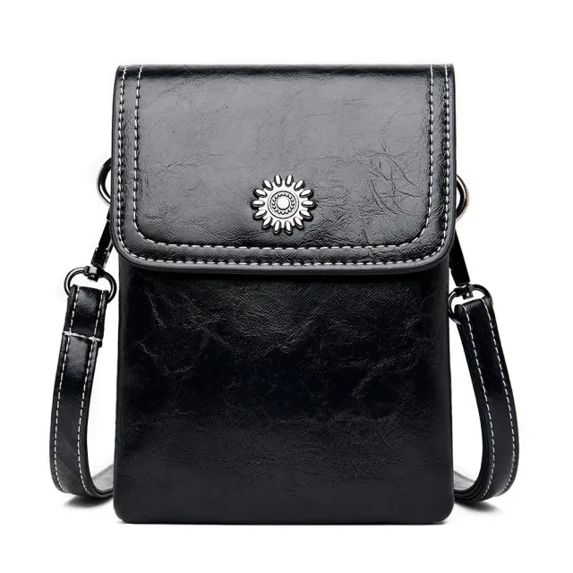 Fashion Simple Large Capacity Mobile Phone Bag Mini Crossbody Bag Black - Shop at LoveMi