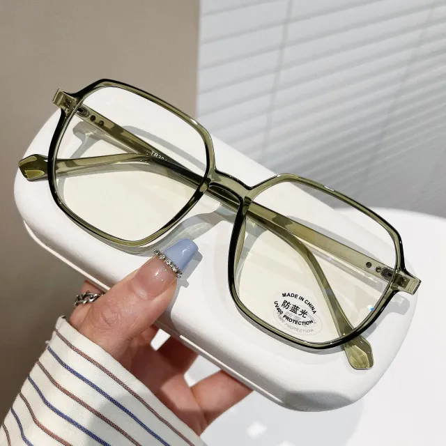 Square Concave Shape Myopia Glasses Rim Men And Women Green - Shop at LoveMi