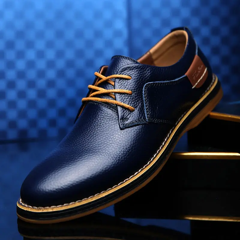 Low Cut Lace Up Casual Leather Shoes