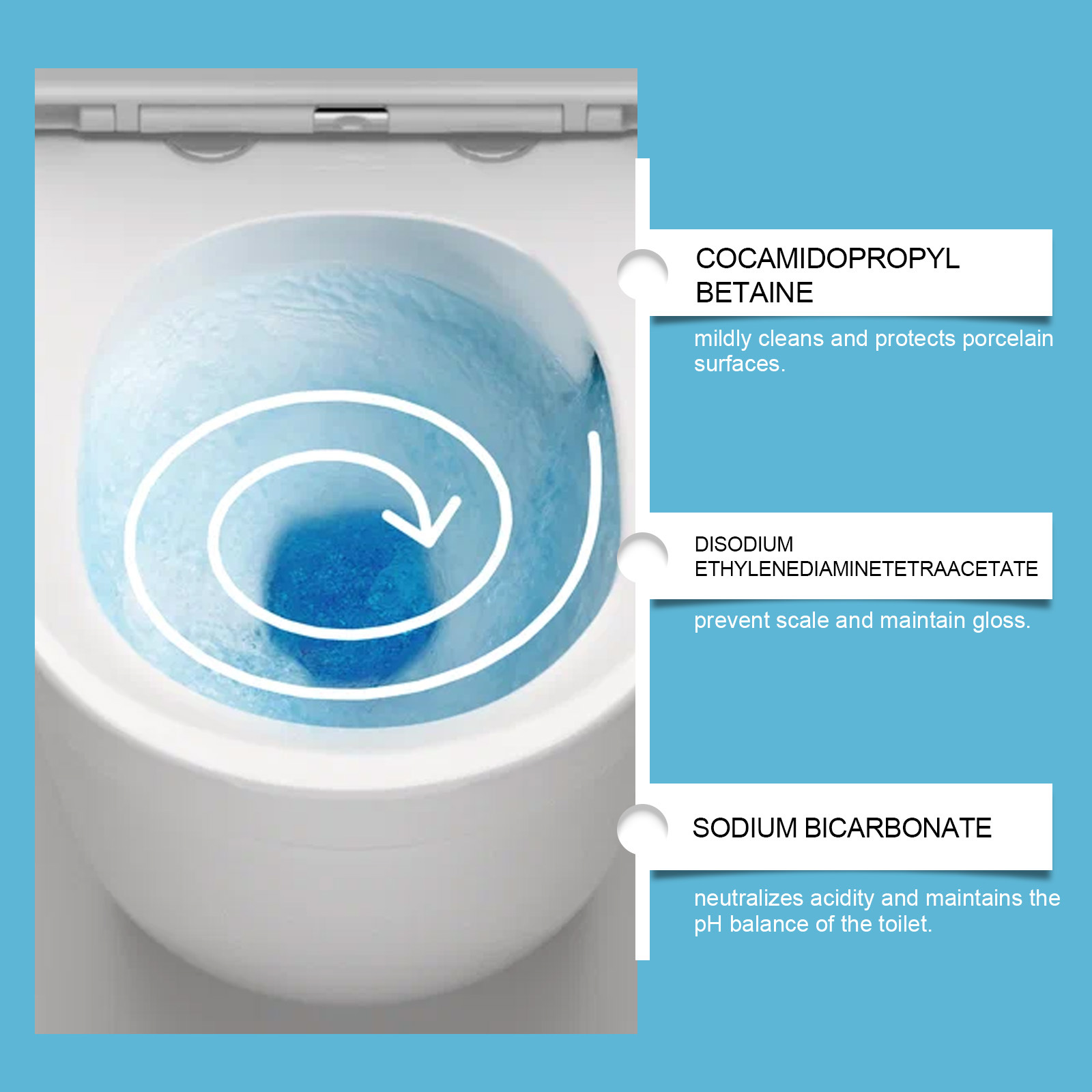 Descaling Deodorant Toilet Decontamination Effervescent Tablets