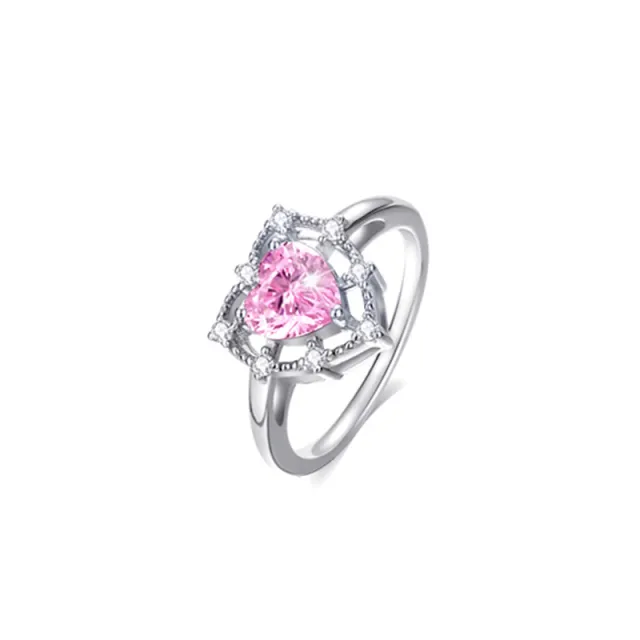 Niche High grade Hollow out Silver Ring Women White Gold Color - Shop at LoveMi