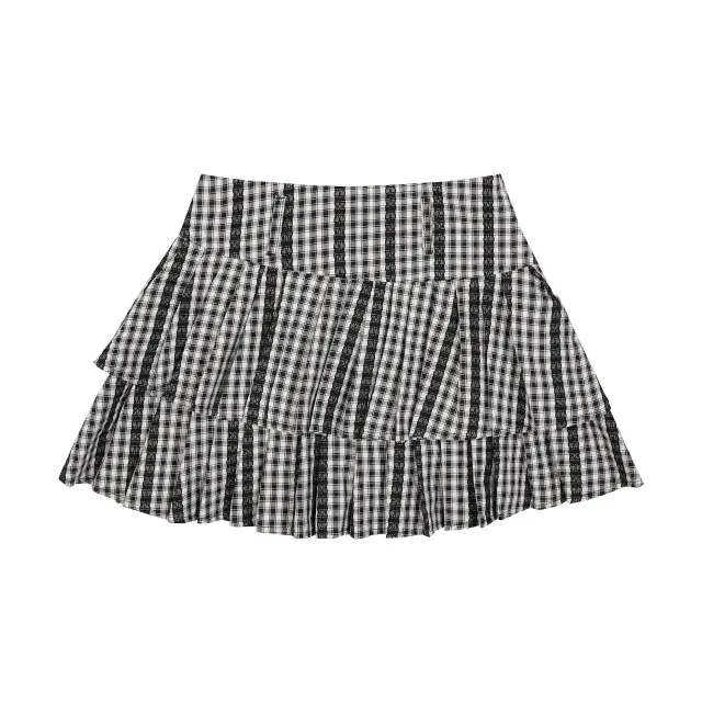 Women's American style Retro Black And White Plaid Coat Autumn Leisure Black - Shop at LoveMi