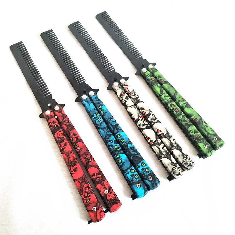 Title 8, 3D Skull Butterfly Knife Exercise Tool