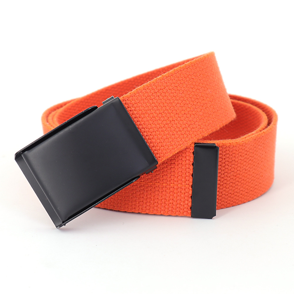 Men's Casual Canvas And Denim Belt With Buckle Closure - Image 7