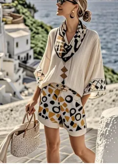 European And American Hot Digital Printing Top For Women Summer Loose Leisure Suit - 122Wjvltz6-L - View 1