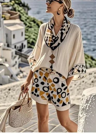 European And American Hot Digital Printing Top For Women Summer Loose Leisure Suit 122Wjvltz6 L - Shop at LoveMi