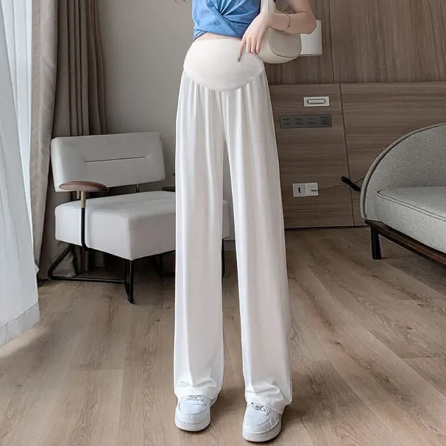 Women's Ice Silk Draping Wide leg Leggings Apricot - Shop at LoveMi