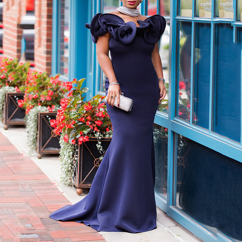 Off-Shoulder Wrap Maxi Dress