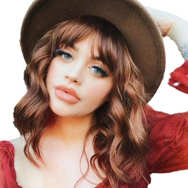 Chemical Fiber Water Ripple Headgear Straight Bangs High temperature Fiber Braid Wig E435 - Shop at LoveMi
