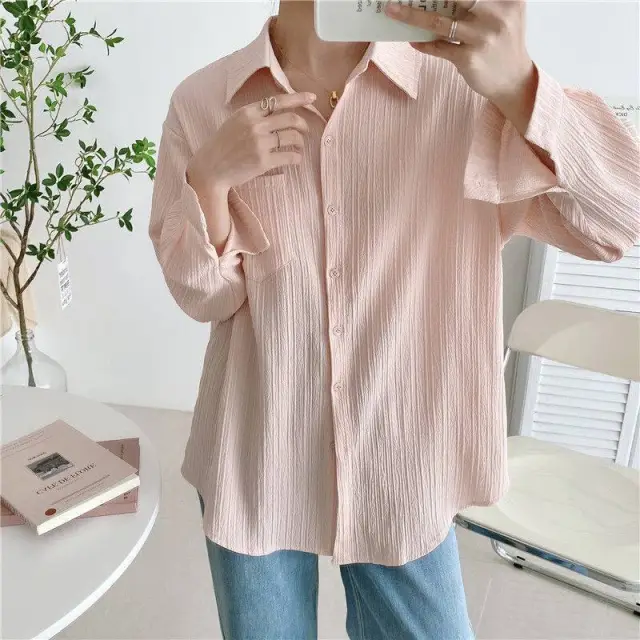 Sun Protection Shirt Women's Summer New Elegant Niche Mid length Thin Cardigan Jacket Long sleeved Korean Gentle Top Xin Pink - Shop at LoveMi