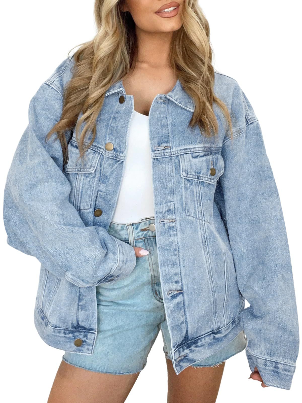 Womens Denim Jacket Long Sleeves