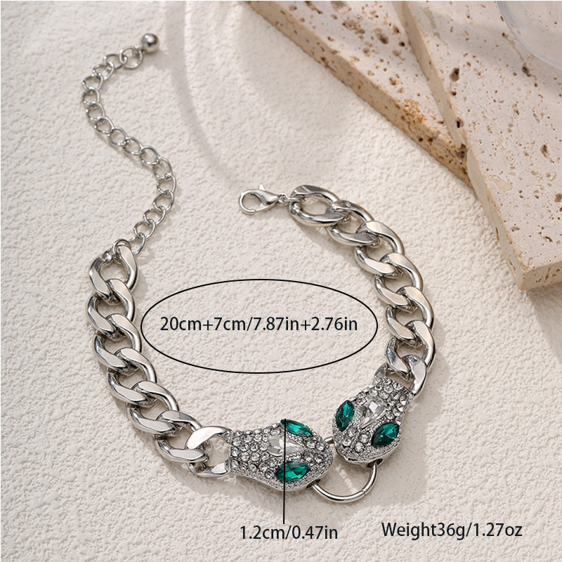 Fashion Women's Suit High-grade Accessories Snake Head Diamond-embedded Light Luxury Design Holiday Party Gift