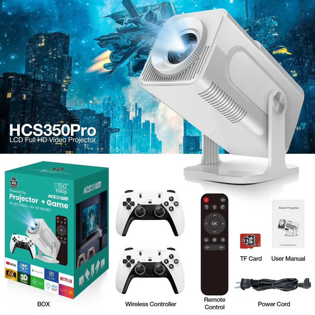 Mini Game Console Android WiFi Gamepad 4K