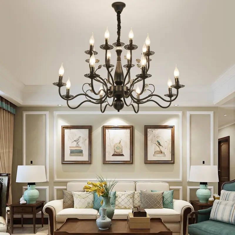 Living Room Bedroom Aisle Wrought Iron Candle