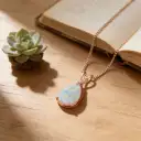 Waterdrop Opal Pendant Necklace For Women Elegant And High-end view 8