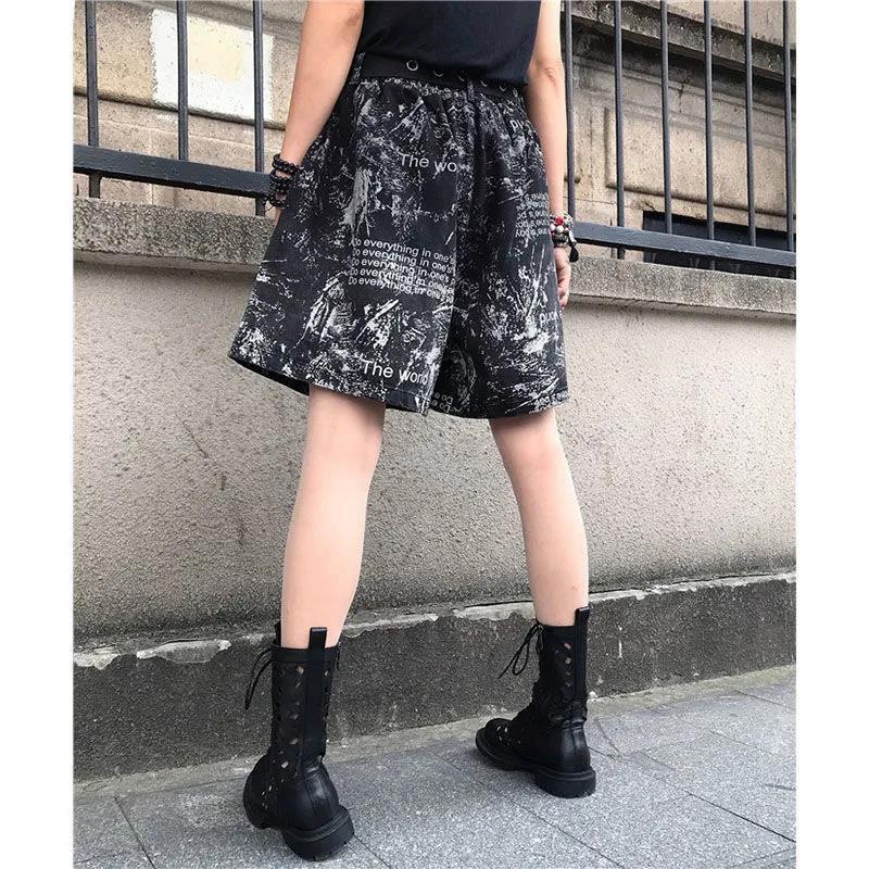 Elastic Waist Retro Loose Versatile Shorts