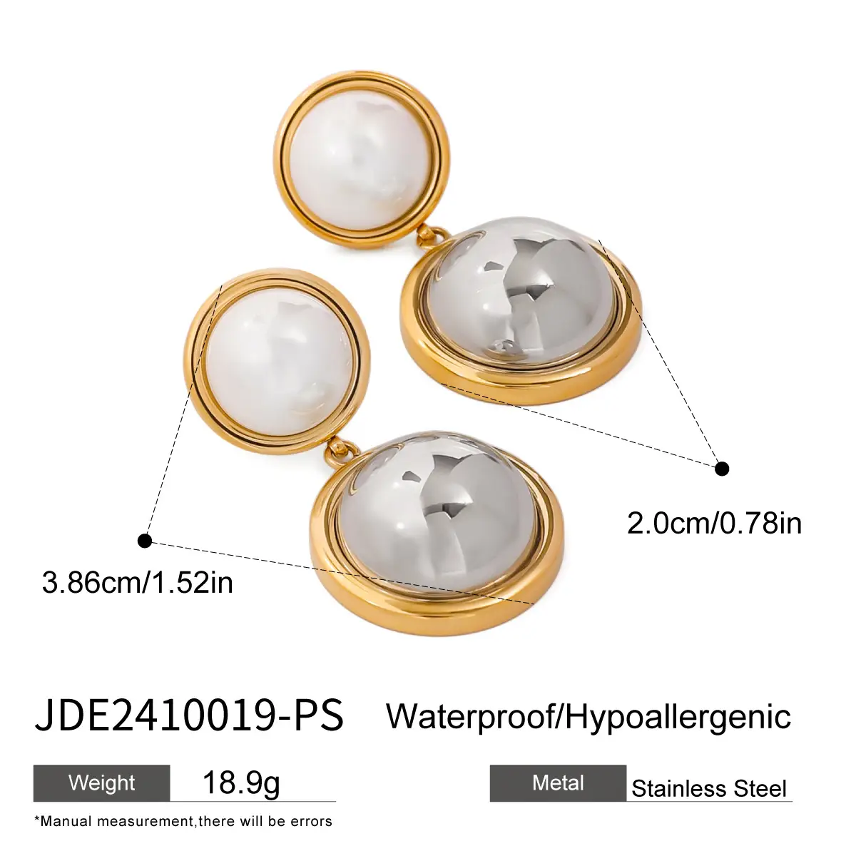 Avery Pearl Dome Earrings