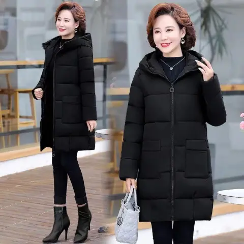 Down Cotton-padded Coat for Middle-aged and Elderly Outer Wear