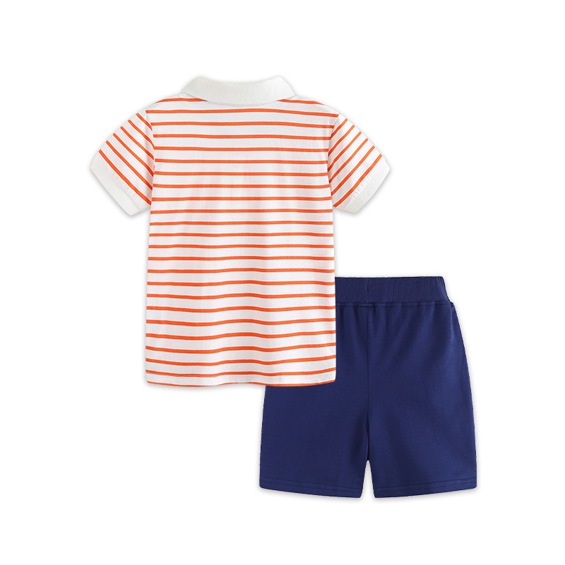 Boys Short-Sleeve Casual Striped Set
