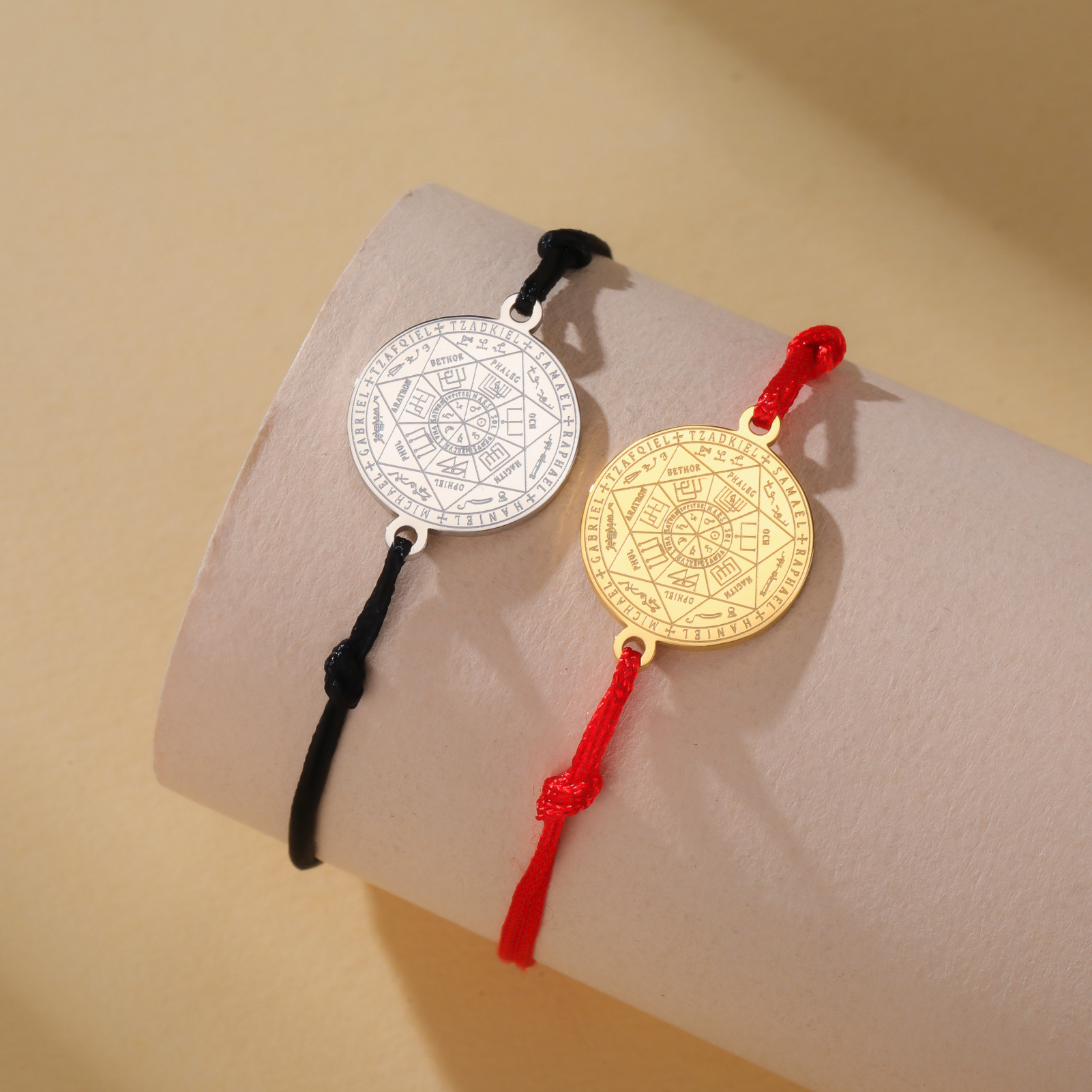 Stainless Steel Seven Archangels Pendant Bracelet