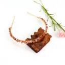 Golden Double Row Red Agate